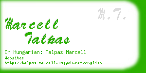 marcell talpas business card